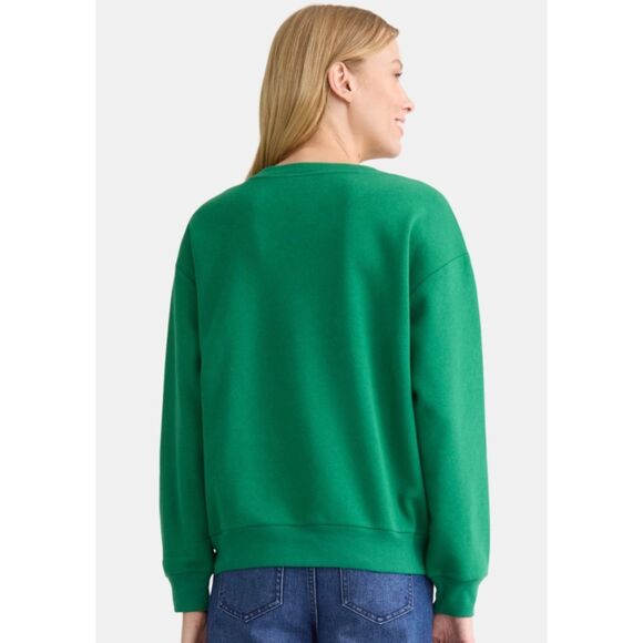 NEW NWT Green Sz XS MICKEY MOUSE Christmas Holiday LIGHT UP Roomy Sweatshirt - Picture 4 of 4